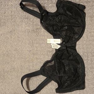 NWT Black lace bra